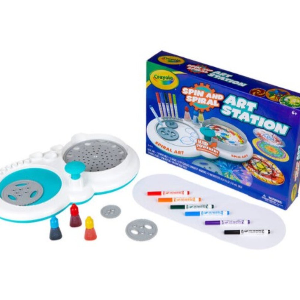Spin and Spiral Art Station - Crayola - 2 in 1 Art Kit - New!